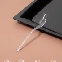 Ложка одноразовая для фуршета, набор 50 шт., 10 см, пластик, прозрачная