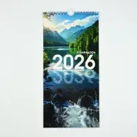 Календарь на ригеле «Природа 2026» 16.5×34 см
