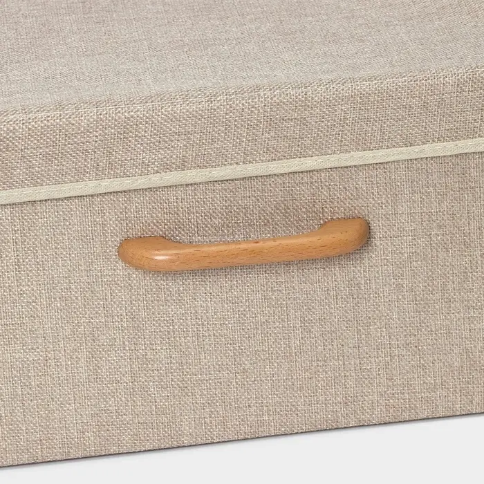 Короб стеллажный для хранения с крышкой &laquo;Франческа&raquo;, 43&times;30.5&times;18.5 см, бежевый