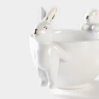 Салатник Доляна &laquo;Зайка в золотом&raquo;, 240 мл, 15.5&times;10&times;10 см