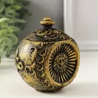 Шкатулка для украшений &laquo;Флоренция&raquo; 10&times;9 см, гипс, старое золото