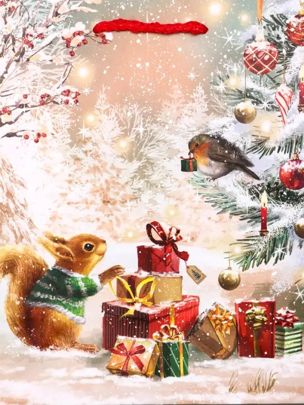 Пакет подарочный новогодний ламинированный, «Зверята ждут Новый Год » , 18×10×22.3 см Пакет подарочный новогодний ламинированный, «Зверята ждут Новый Год » , 18×10×22.3 см