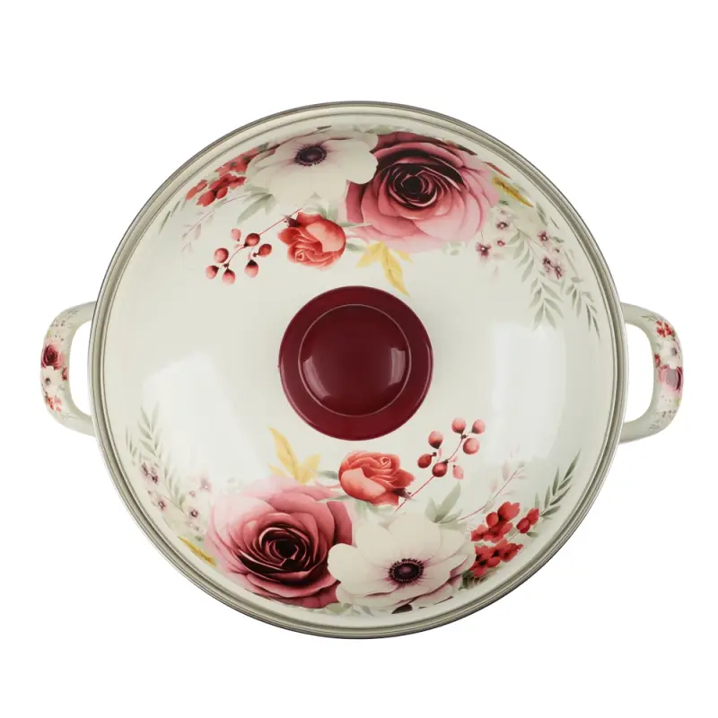 Кастрюля эмалированная VETTA Лаура, 24см, 5л, индукция