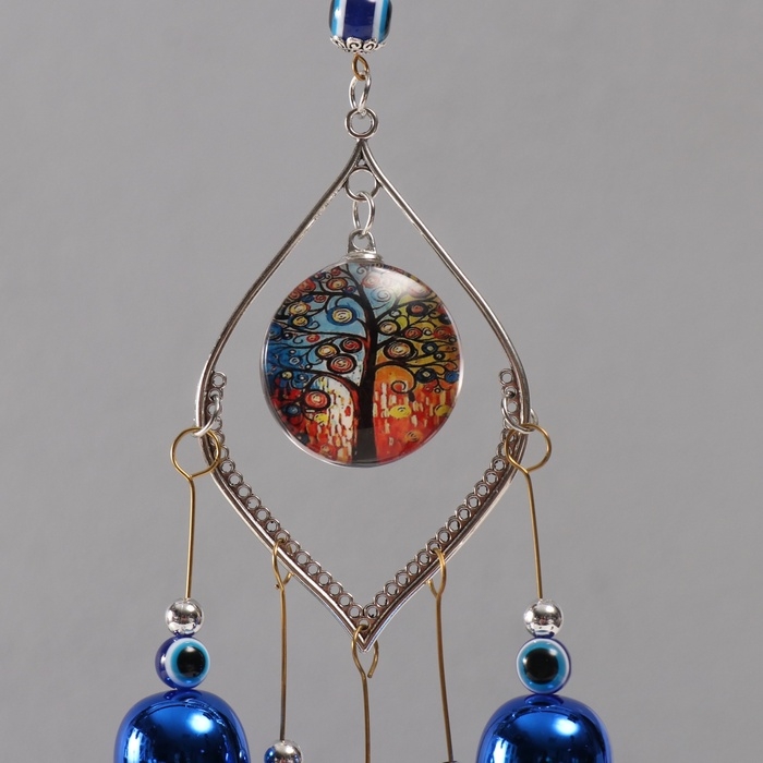 Музыка ветра металл от сглаза Музыка ветра металл от сглаза "Дерево процветания" 5 колокольчиков 35 см