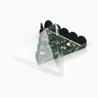 Коробка для кондитерских изделий новогодняя с пластиковой крышкой Happy New Year, 18&times;4 см