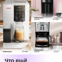 Кофейная станция кофеварка рожковая капельная КТ-7524 1800Вт