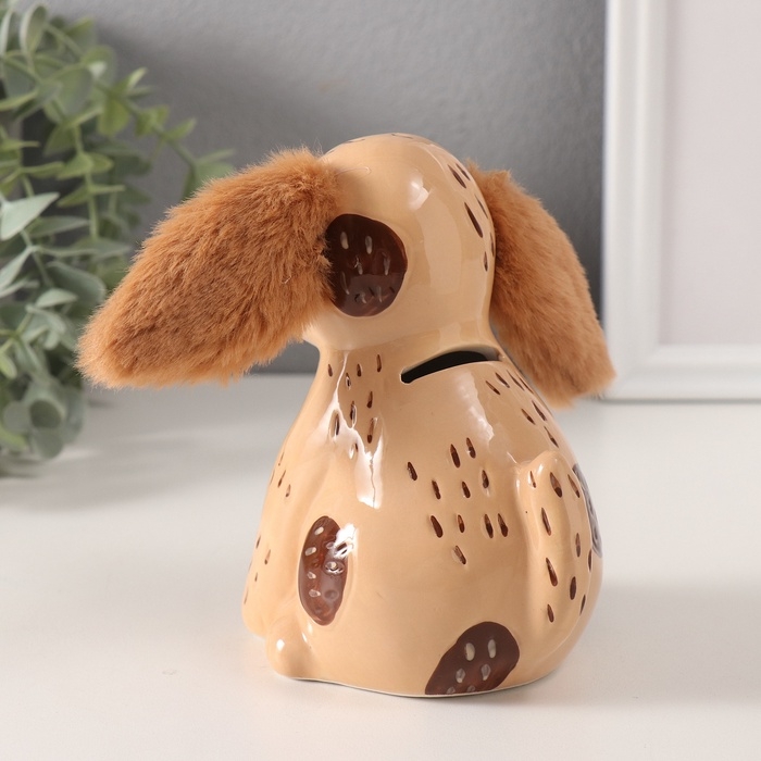 Копилка керамика Копилка керамика "Озорная собачка" 8,6х11,8х13,1 см