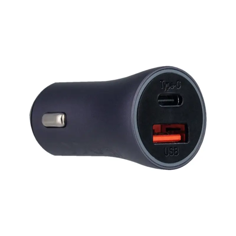 Переходник автомобильного зарядного устройства на USB + Type-C 40W CCJD-0G Baseus серый