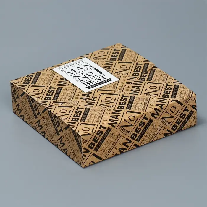 Коробка подарочная складная конверт, упаковка, «Best man», 15 х 15 х 4 см