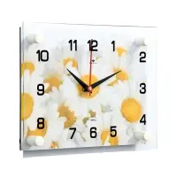 Часы настенные: Цветы, &laquo;Ромашки&raquo;, бесшумные, 20&times;26 см