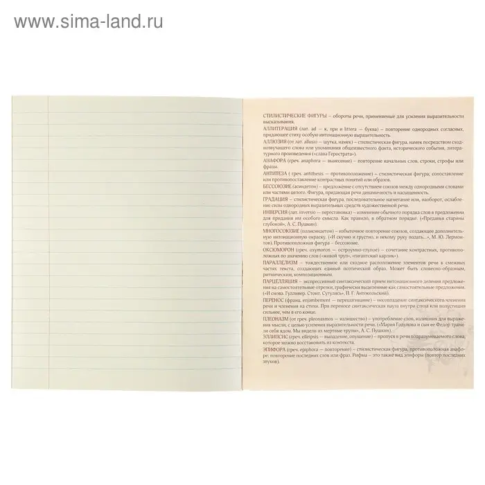 Тетрадь предметная 48 листов линейку Calligrata, &laquo;Чёрное-белое. Литература&raquo;, обложка мелованная бумага, серые листы