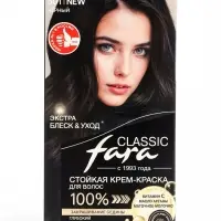 Краска для волос Fara Classic, тон 501, черный, 160 г