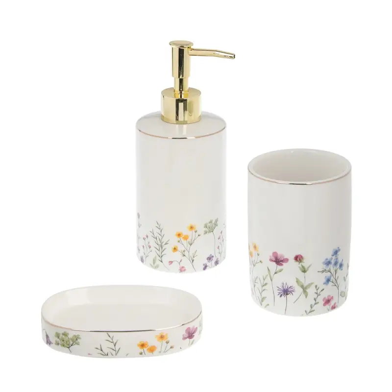 Стакан для ванной комнаты тм VETTA Вирджиния, керамогранит, белый, 7x7x11см