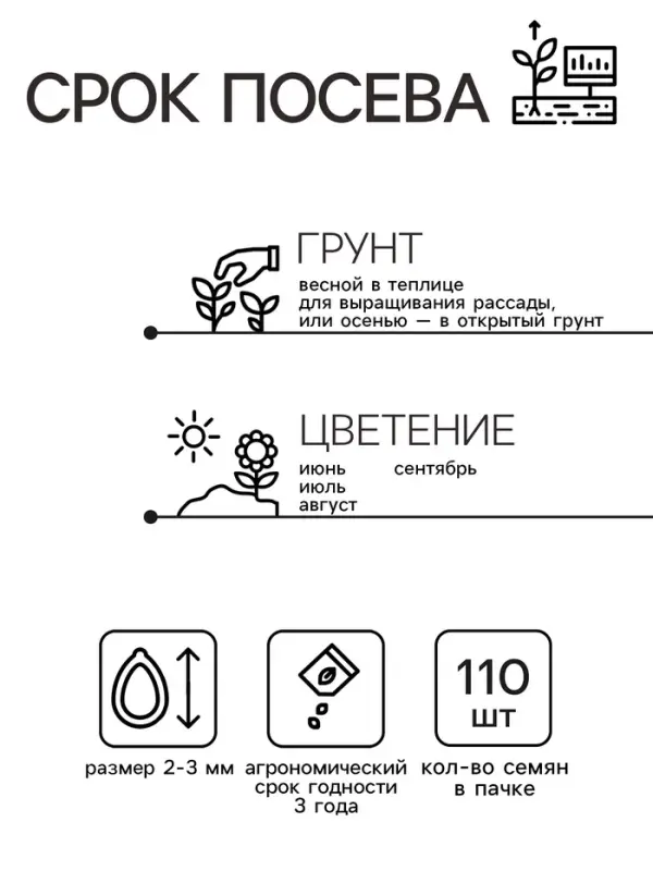 Семена Монарда лимонная "Бегемот", 110 шт