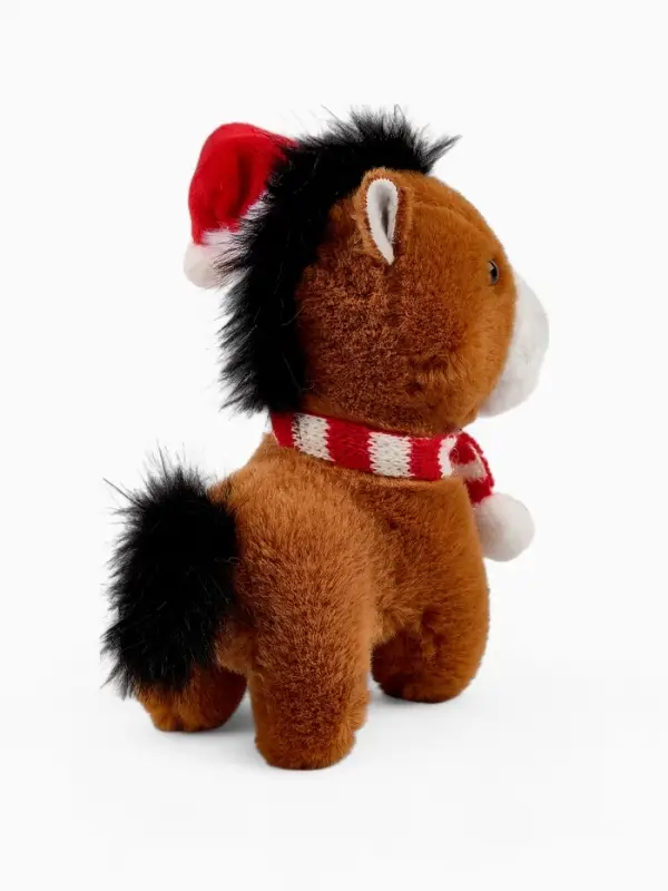 POMPOSHKI мягкая игрушка Лошадка, в шапочке, коричневая POMPOSHKI мягкая игрушка Лошадка, в шапочке, коричневая