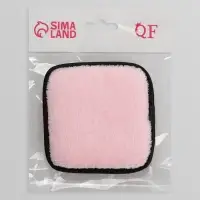 Спонж для умывания, с подвесом, 10.5&times;1.5 см, розовый