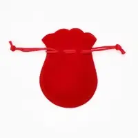 Набор мешочков бархатных 100 шт., 7&times;9 см, красный