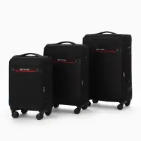 Чемодан на колёсах TEXTURA, кодовый замок, текстильный, с увеличением, 47&times;30&times;78 см, 28", чёрный