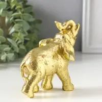 Сувенир полистоун "Золотой слонёнок" 10х5х9,5 см