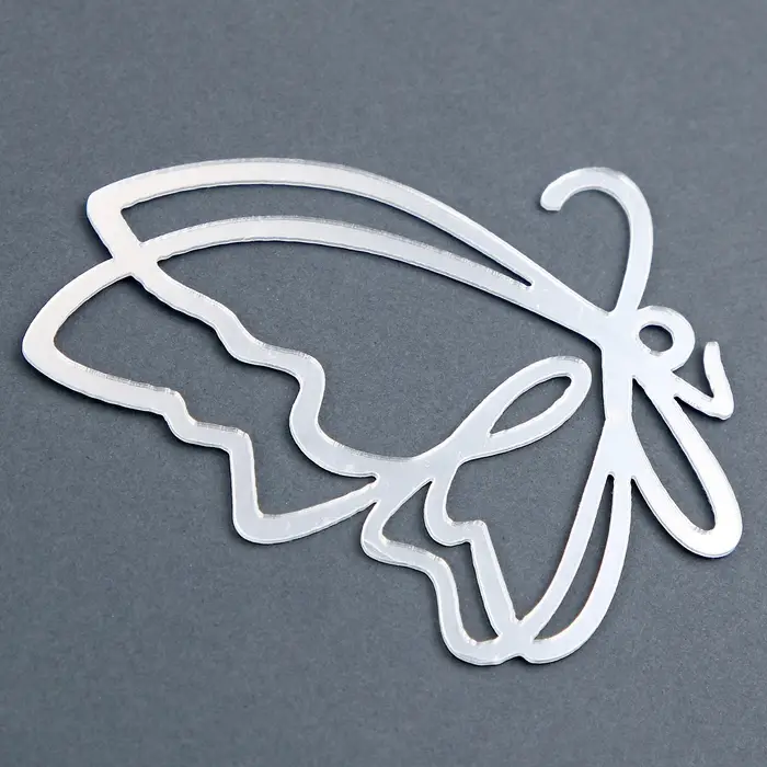 Топпер для торта «Бабочки», 5 шт., серебряные Топпер для торта «Бабочки», 5 шт., серебряные