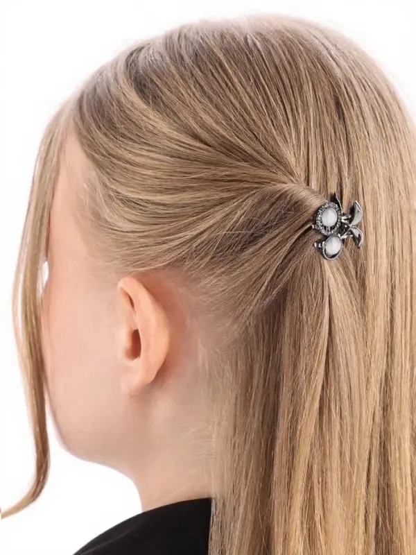 Крабик для волос &laquo;Ширли стиль&raquo;, вишенки, 2.5 см, чёрный