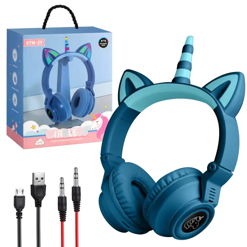 Наушники Bluetooth с ушами STN27 синие Наушники Bluetooth с ушами STN27 синие