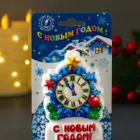 Свеча новогодняя "Куранты. Барельеф" 5,4х1,7х8 см