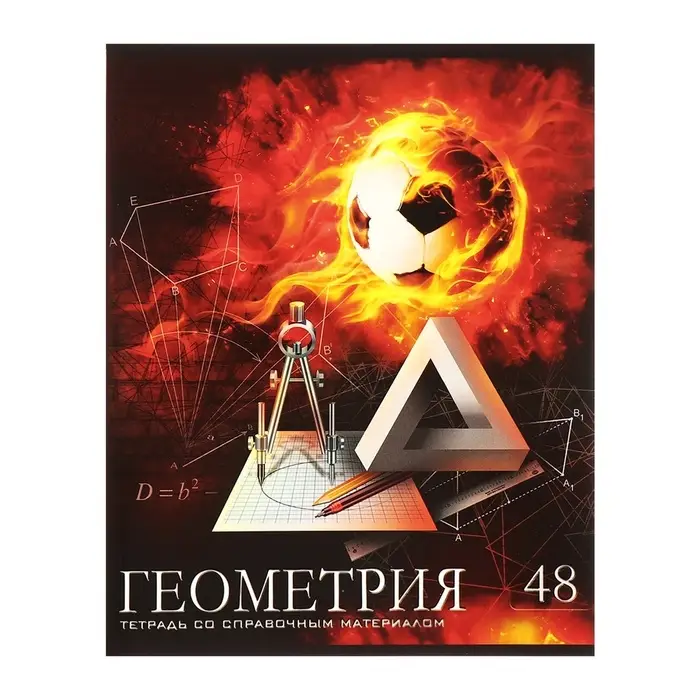 Набор предметных тетрадей Calligrata &laquo;Футбол&raquo;, 10 предметов, 48 листов, со справочным материалом, обложка из мелованного картона, блок офсет