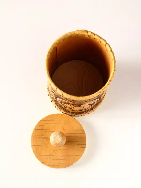 Туес с кантами Туес с кантами "Лесная красавица" D10смхH(с хватком)17см, береста