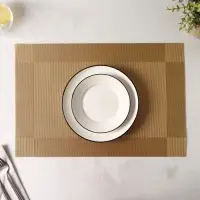 Салфетка сервировочная на стол Доляна &laquo;Шахматы&raquo;, 45&times;30 см, карамельная