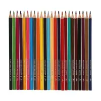 Карандаши 24 цветов, заточенные, шестигранные, с точилкой, дерево