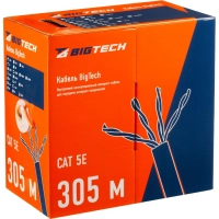 Кабель BigTech BT-CECR-010 медь FTP 4 пары, кат.5e AWG24 LSZH 305м оранж