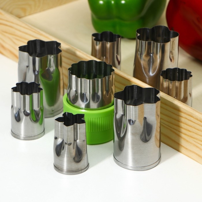 Набор овощерезок «Вкус», 8 предметов, зелёный Набор овощерезок «Вкус», 8 предметов, зелёный