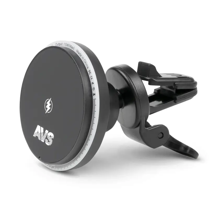 Держатель для смартфонов с беспр.зарядкой магнитный в дефлектор MagSafe AVS AH-02-WC