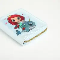 Кошелёк детский &laquo;Русалочка&raquo;, на молнии, голубой