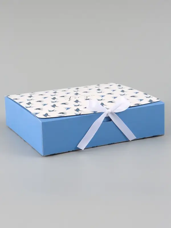Коробка подарочная самосборная Only for you, 20&times;18&times;5 см, с лентой