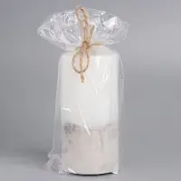 Свеча с бетоном, 5х10 см, черно-белая