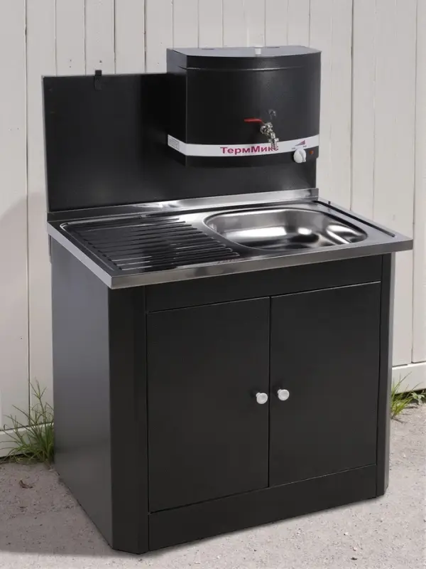 Умывальник &laquo;ТермМикс&raquo; Тандем, с ЭВН, нержавеющая мойка, 1250 Вт, 17 л, цвет серебро