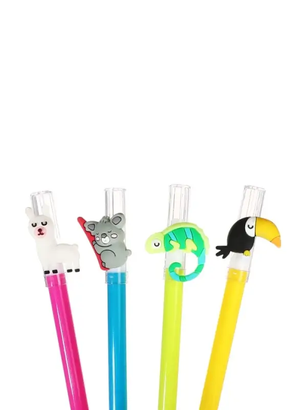 Ручка гелевая - прикол, Calligrata «Тропические обитатели», МИКС