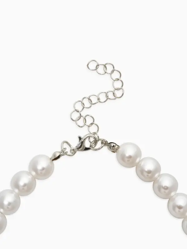 Бусы "Жемчуг" скоробей, 40+уудл. №10, цвет белый в серебре