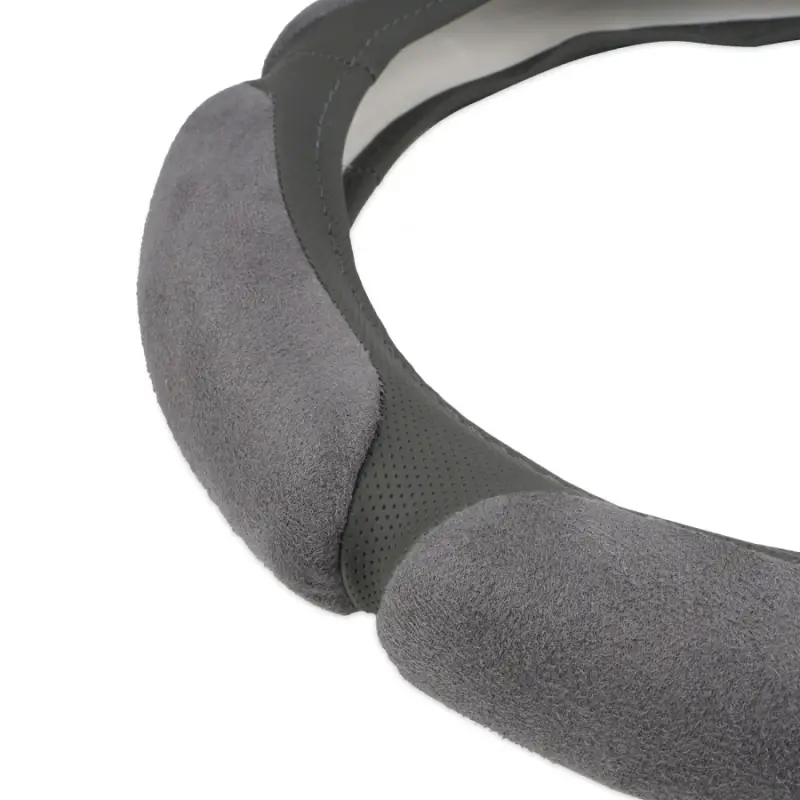 Спонжевая оплетка руля AVS SP-426M-GR ( размер M, серый) - Серия "Sponge"