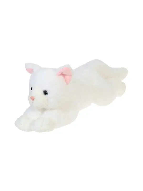 Мягкая игрушка "Ленивый котик" цвет белый, 49 см