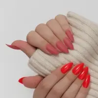 Накладные ногти, 24 шт., с клеевыми пластинами, форма миндаль, цвет неоновые/матовые, розовые