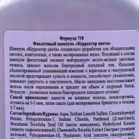 Шампунь для волос Floresan &laquo;Корректор цвета&raquo; фиолетовый, 400 мл