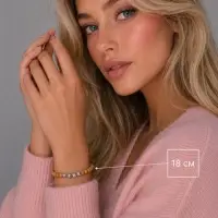 Браслет из сандалового дерева с агатом, длина 18 см, чёрный