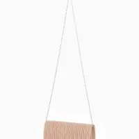 Сумка-клатч женская вечерняя на магните, на сребристой цепочке, блестящая, золотистая