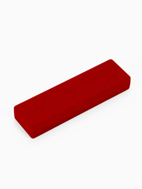 Футляр бархатный под зажим для галстука, кулон &laquo;Прямоугольник классический&raquo;, 16.5&times;4.5&times;2.5 см, бордовый