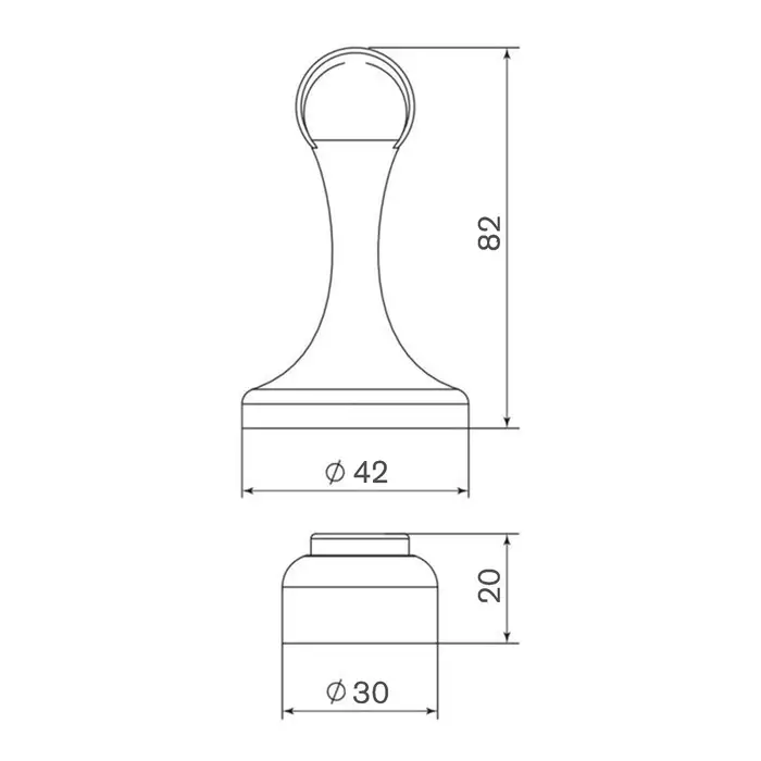Упор дверной LOCKLAND, магнитный, нержавеющая сталь