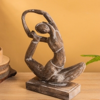Сувенир «Йога», 27×10×33 см, дерево, коричневый