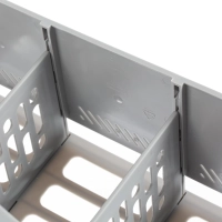 Лоток вертикальный д/бумаг Deli E9843,сбор,3отд,сер,250x257x275мм,пл